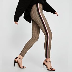 $15 Deal🎉Zara Checked Leggings with Side Stripes